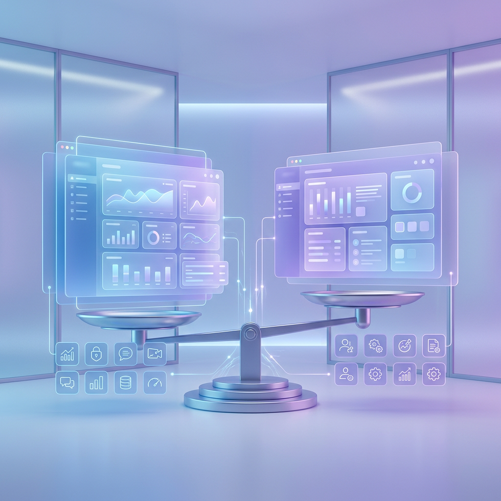 Abstract comparison of software dashboards